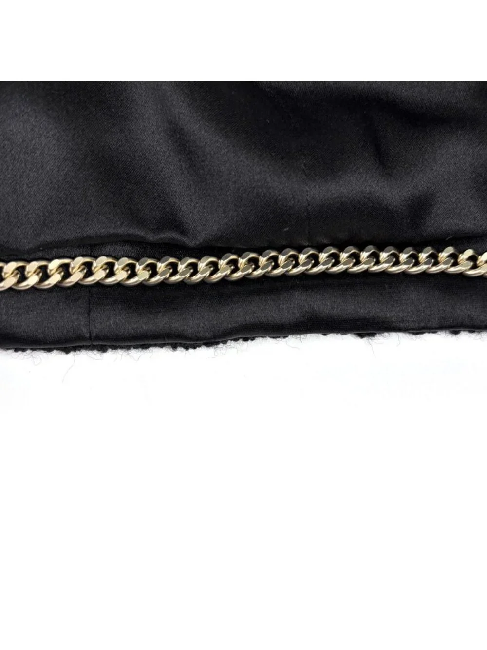 Chanel Tweed Jacket Short Length Wool Black